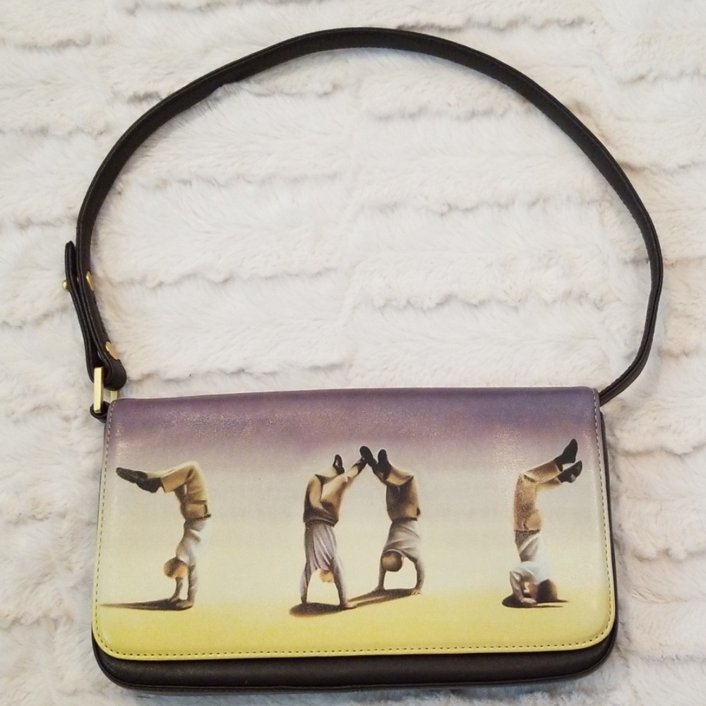 Jeon Los Angeles Vintage Hand Painted Clutch New